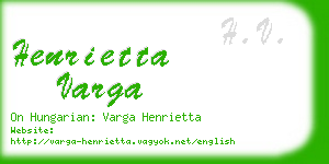 henrietta varga business card